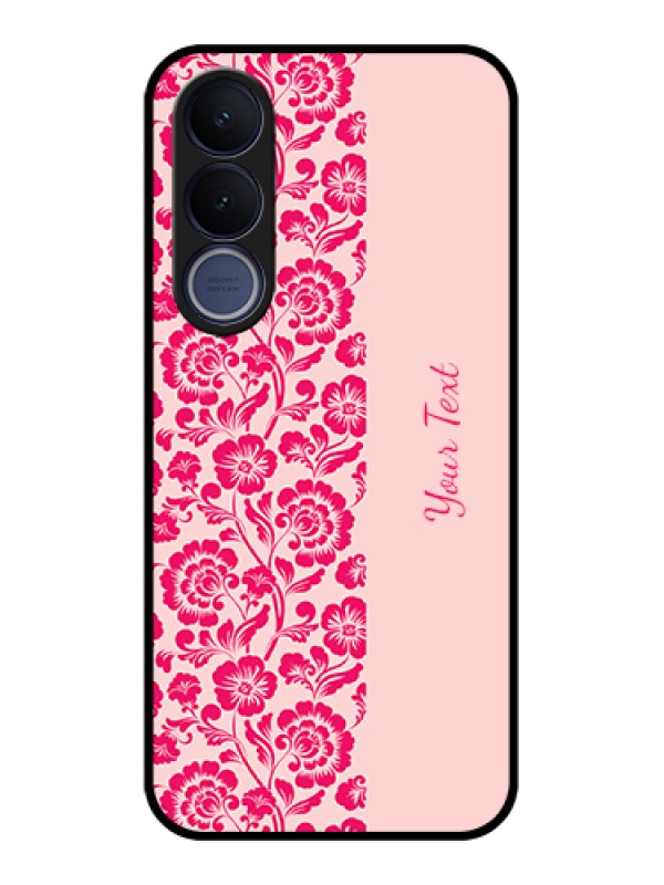 Custom Vivo V70 FE 5G Custom Glass Phone Case - Attractive Floral Pattern Design