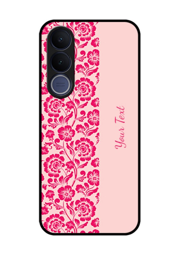 Vivo V70 FE 5G Custom Glass Phone Case - Attractive Floral Pattern Design