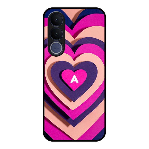 Vivo V70 FE 5G Custom Glass Phone Case - Cute Heart Pattern Design