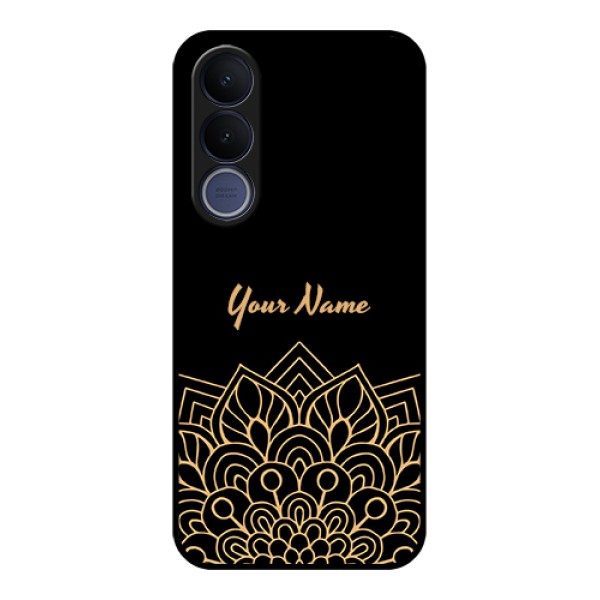 Vivo V70 FE 5G Custom Glass Phone Case - Golden Mandala Design