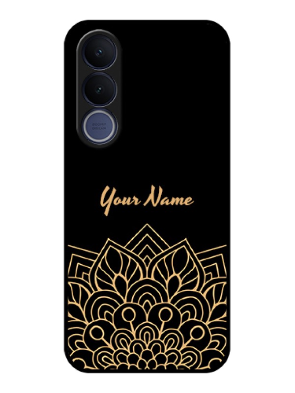 Custom Vivo V70 FE 5G Custom Glass Phone Case - Golden Mandala Design