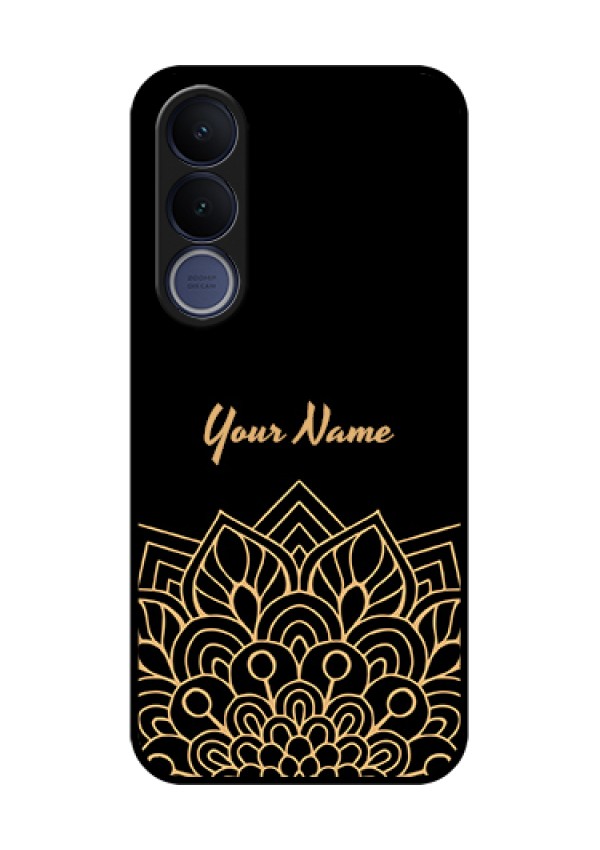 Vivo V70 FE 5G Custom Glass Phone Case - Golden Mandala Design