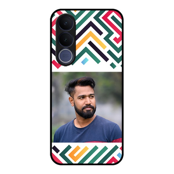 Vivo V70 FE 5G Custom Glass Phone Case - Colorful Maze Pattern Design