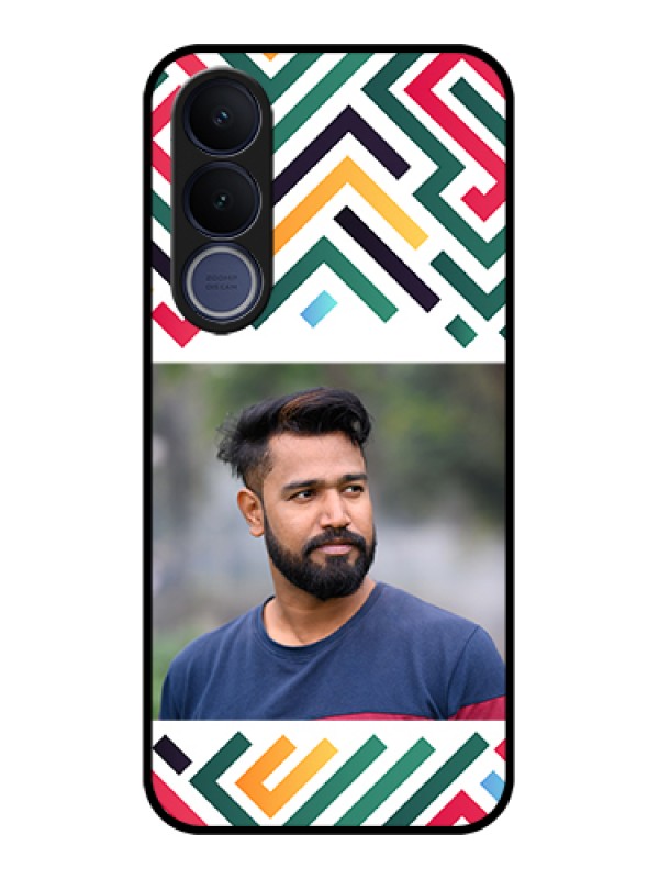 Custom Vivo V70 FE 5G Custom Glass Phone Case - Colorful Maze Pattern Design