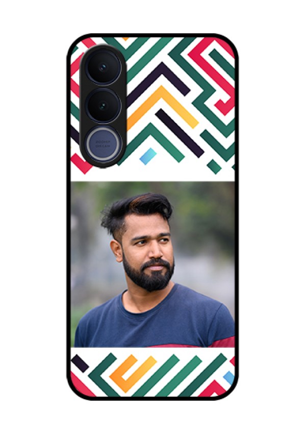 Vivo V70 FE 5G Custom Glass Phone Case - Colorful Maze Pattern Design
