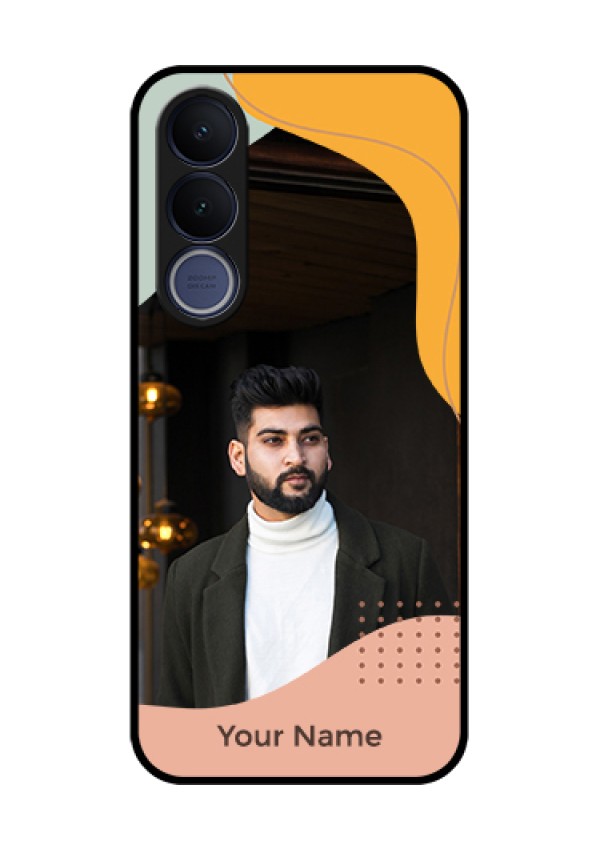 Vivo V70 FE 5G Custom Glass Phone Case - Tri - Coloured Overlay Design