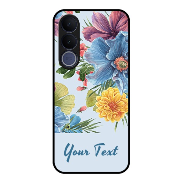 Vivo V70 FE 5G Custom Glass Phone Case - Stunning Watercolored Flowers Painting Design Vivo V70 FE 5G Custom Glass Phone Case - Stunning Watercolored Flowers Painting Design