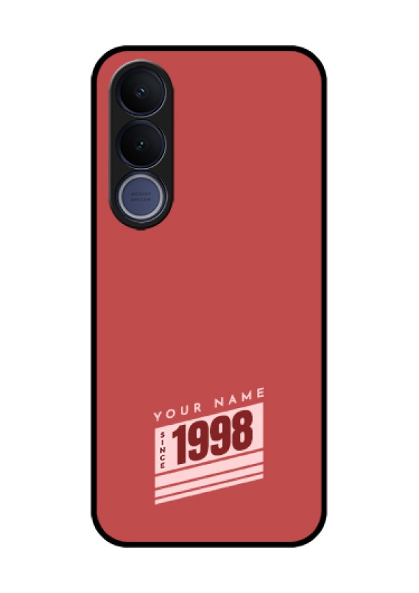 Vivo V70 FE 5G Custom Glass Phone Case - Red Custom Year Of Birth Design