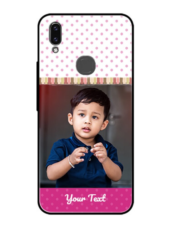 Custom Vivo V9 Pro Photo Printing on Glass Case  - Cute Girls Cover Design