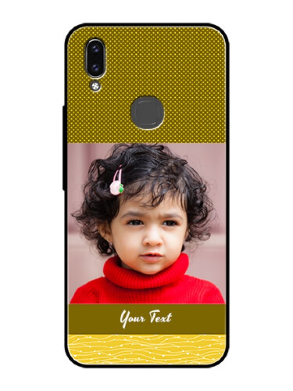Custom Vivo V9 Pro Custom Glass Phone Case  - Simple Green Color Design