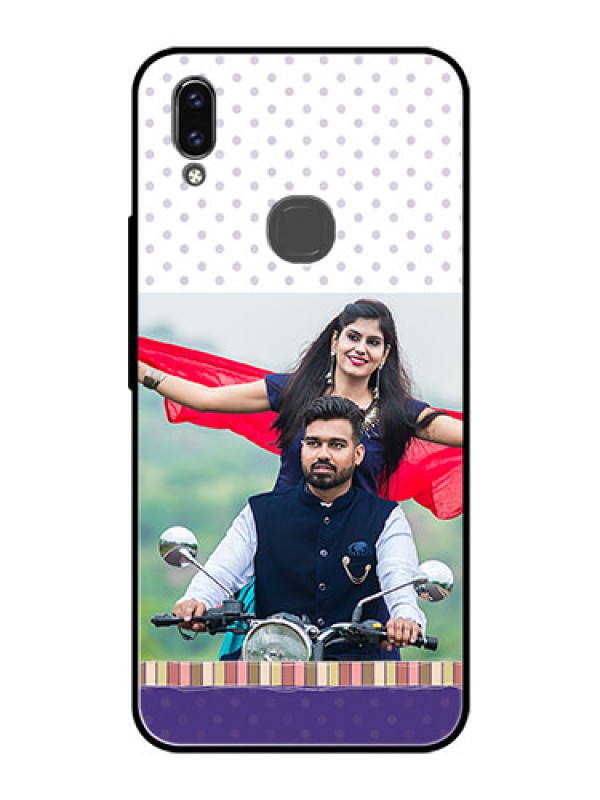 Custom Vivo V9 Pro Photo Printing on Glass Case  - Cute Family Design