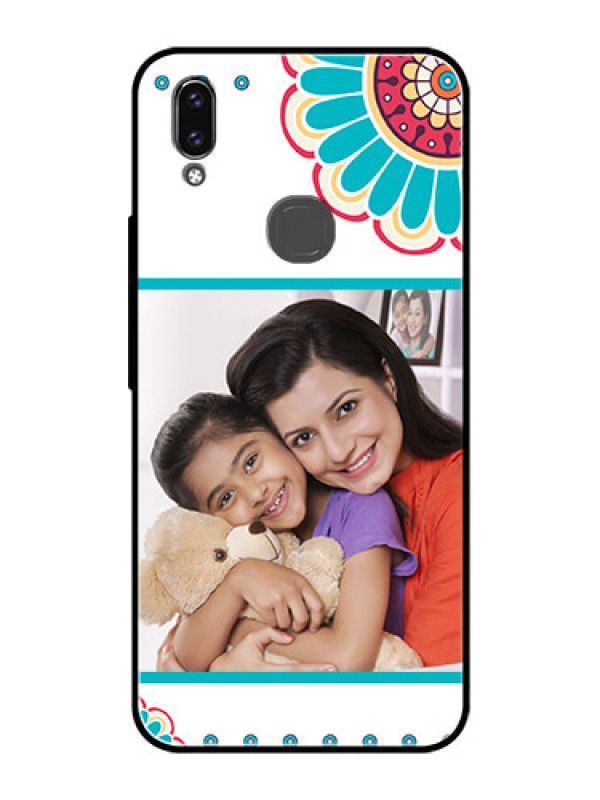 Custom Vivo V9 Pro Custom Glass Phone Case  - Flower Design