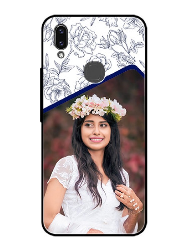 Custom Vivo V9 Pro Personalized Glass Phone Case  - Premium Floral Design