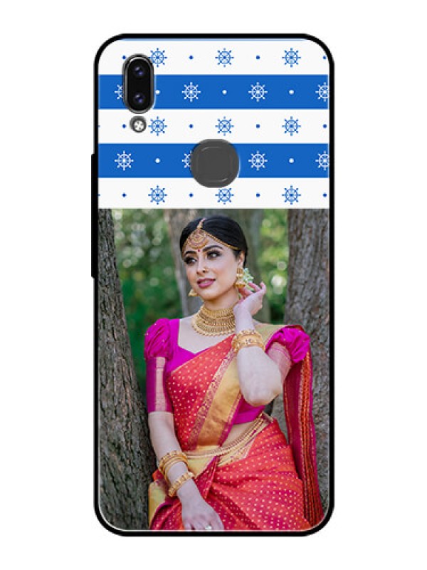 Custom Vivo V9 Pro Photo Printing on Glass Case  - Snow Pattern Design