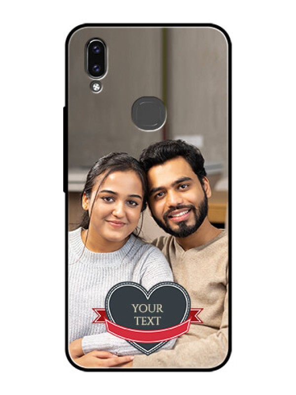 Custom Vivo V9 Pro Custom Glass Phone Case  - Just Married Couple Design
