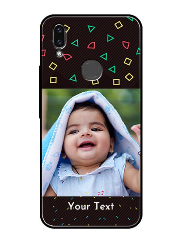 Custom Vivo V9 Pro Custom Glass Phone Case  - with confetti birthday design