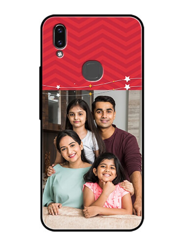 Custom Vivo V9 Pro Personalized Glass Phone Case  - Happy Family Design