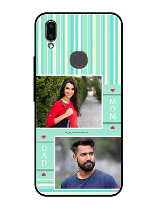 Custom Vivo V9 Pro Custom Glass Phone Case  - Mom & Dad Pic Design