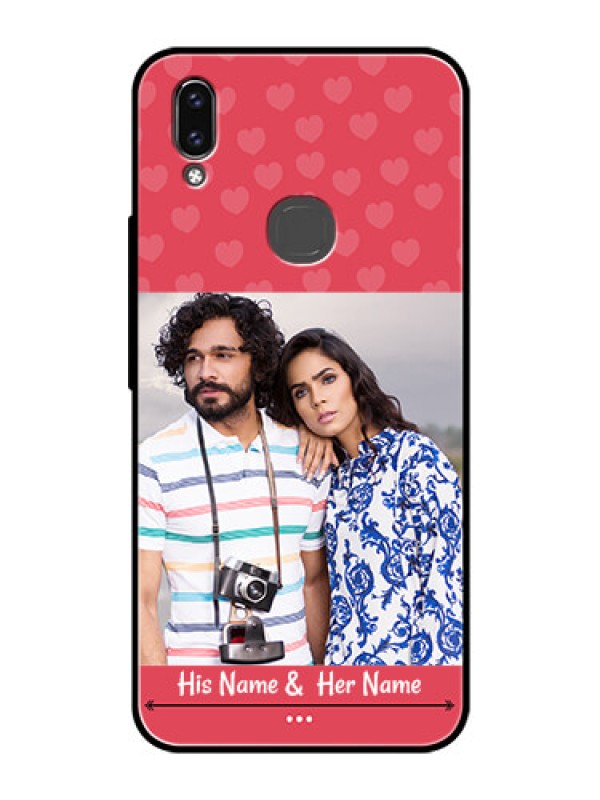 Custom Vivo V9 Pro Photo Printing on Glass Case  - Simple Love Design