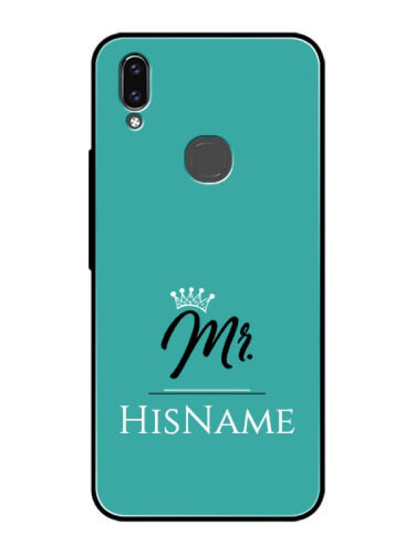 Custom Vivo V9 Pro Custom Glass Phone Case Mr with Name