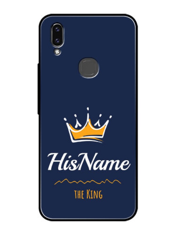 Custom Vivo V9 Pro Glass Phone Case King with Name