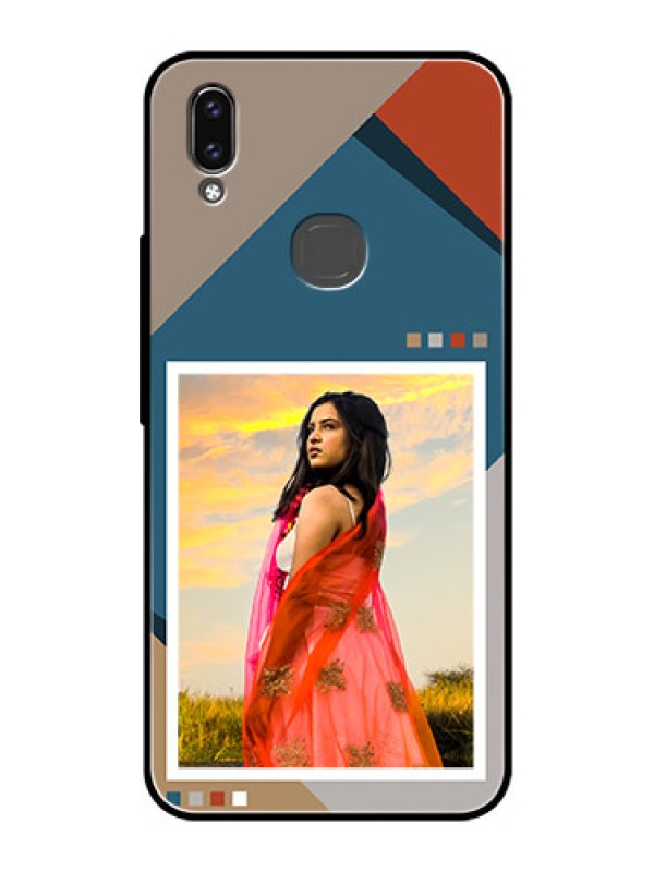 Custom Vivo V9 Pro Personalized Glass Phone Case - Retro color pallet Design