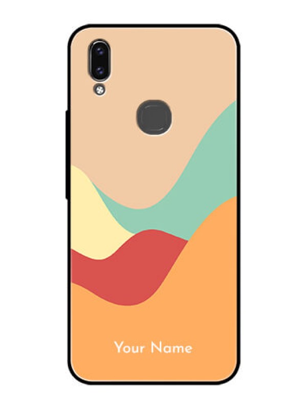 Custom Vivo V9 Pro Personalized Glass Phone Case - Ocean Waves Multi-colour Design