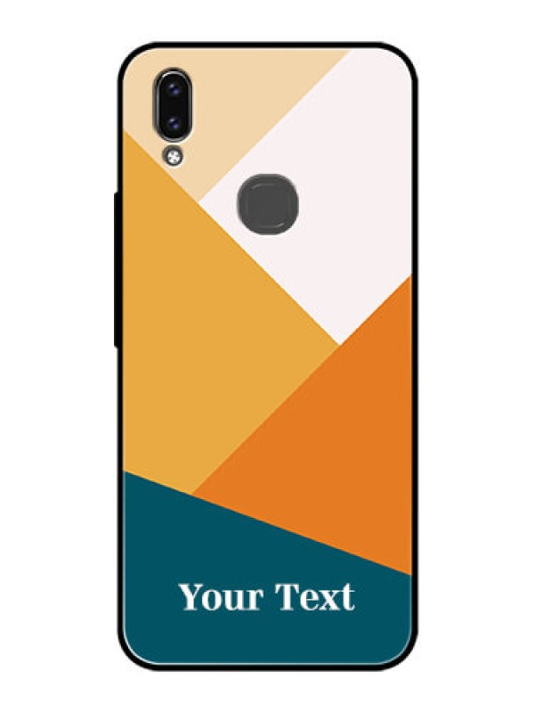 Custom Vivo V9 Pro Personalized Glass Phone Case - Stacked Multi-colour Design
