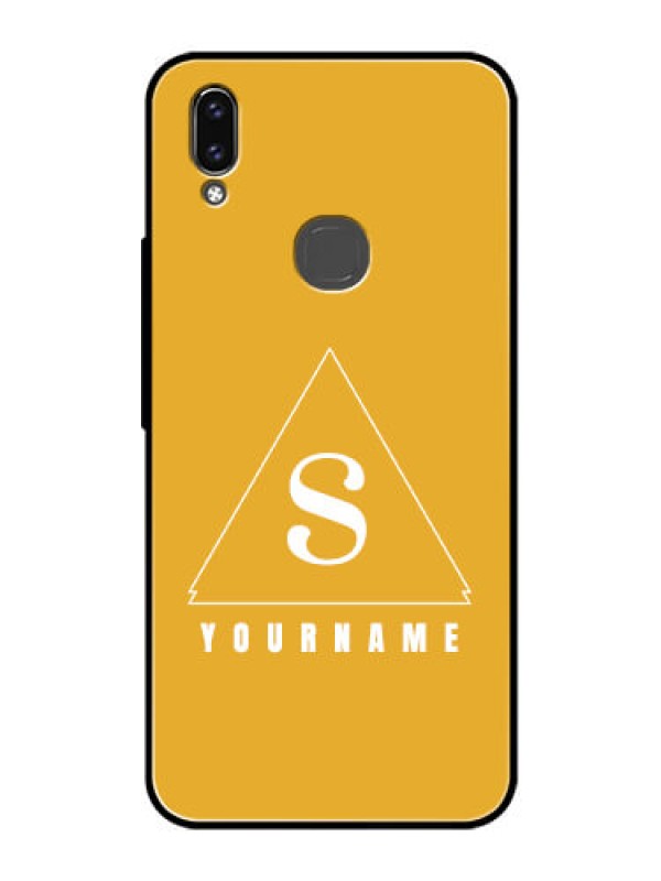 Custom Vivo V9 Pro Personalized Glass Phone Case - simple triangle Design