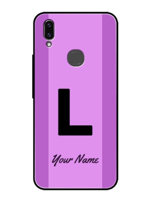 Custom Vivo V9 Pro Custom Glass Phone Case - Tricolor custom text Design