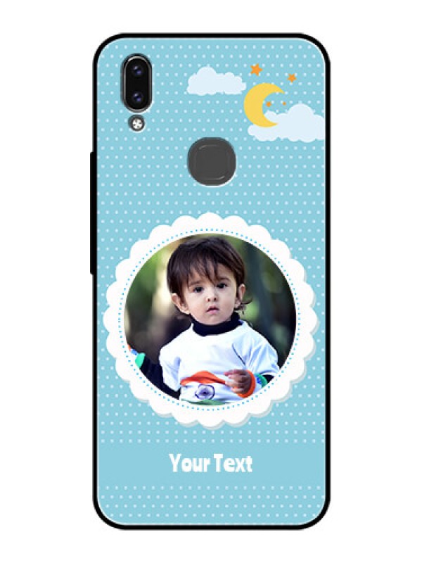Custom Vivo V9 Youth Personalised Glass Phone Case  - Violet Pattern Design