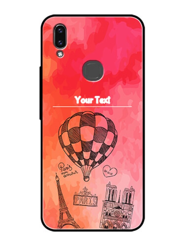 Custom Vivo V9 Youth Custom Glass Phone Case  - Paris Theme Design