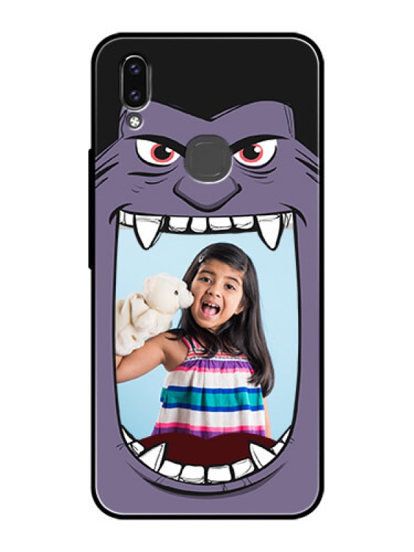 Custom Vivo V9 Youth Custom Glass Phone Case  - Angry Monster Design