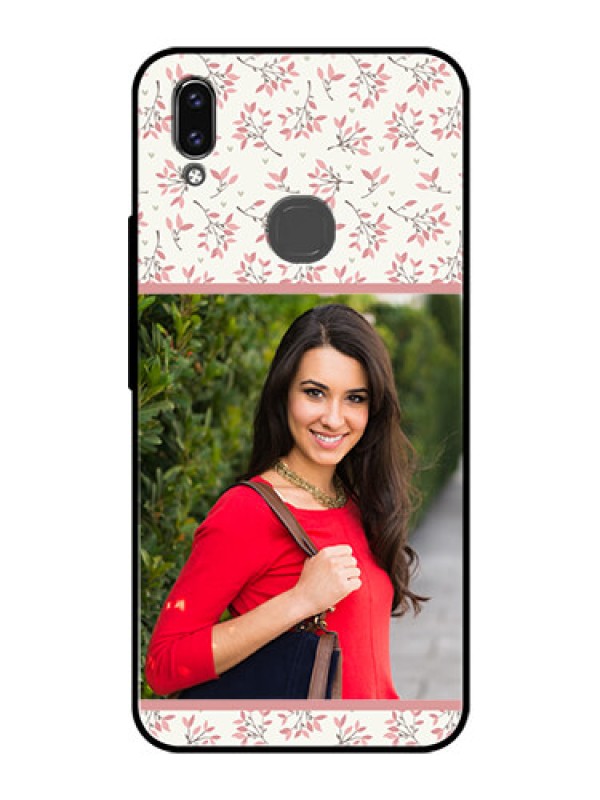 Custom Vivo V9 Custom Glass Phone Case  - Premium Floral Design