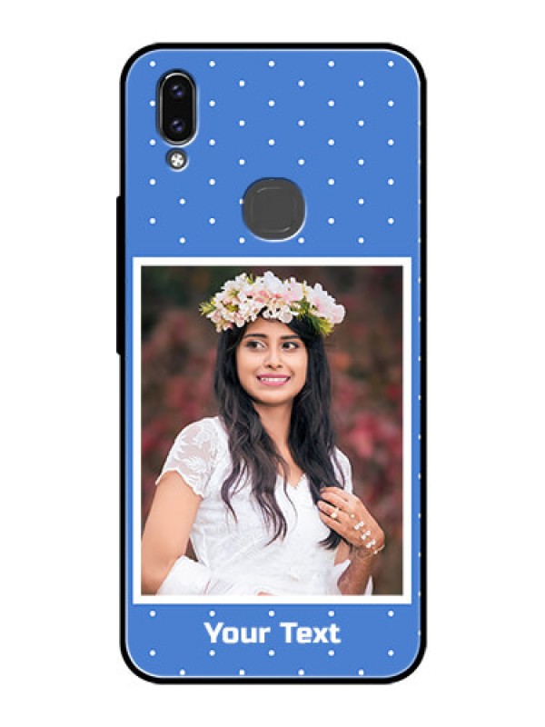 Custom Vivo V9 Photo Printing on Glass Case  - Polka dots design