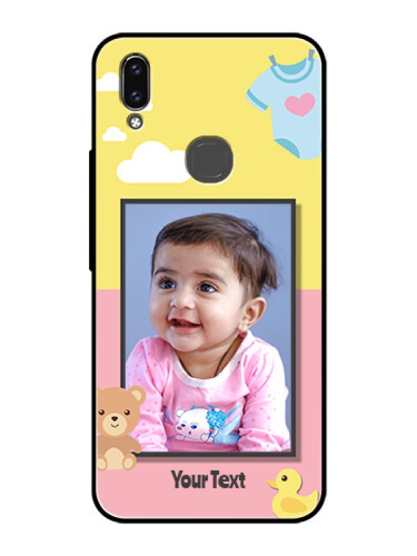 Custom Vivo V9 Photo Printing on Glass Case  - Kids 2 Color Design