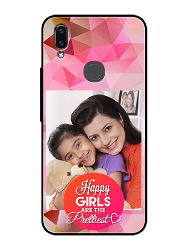 Custom Vivo V9 Photo Printing on Glass Case  - Abstract Triangle Design