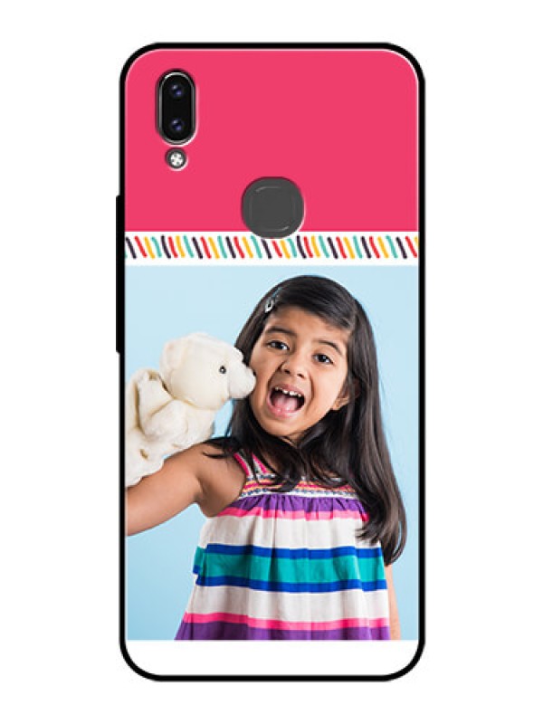 Custom Vivo V9 Personalized Glass Phone Case  - Line art design