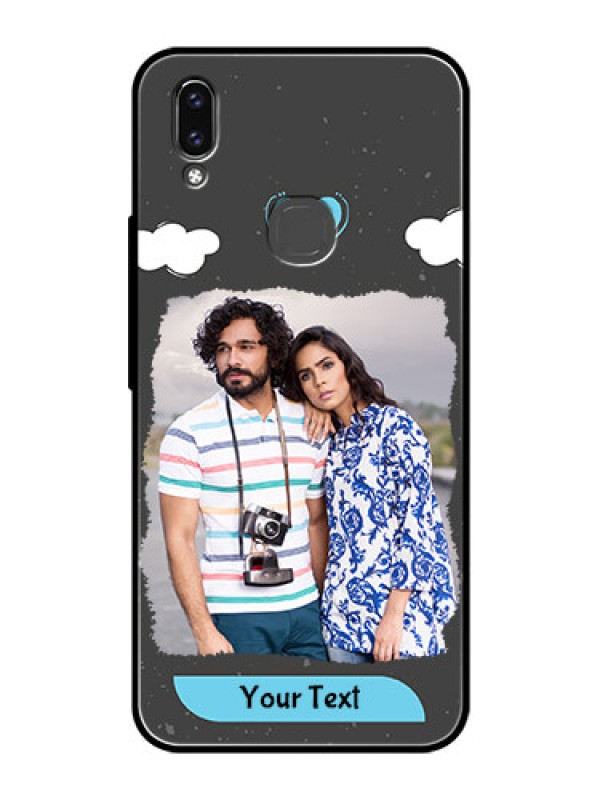 Custom Vivo V9 Custom Glass Phone Case  - Splashes with love doodles Design