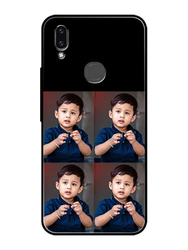 Custom Vivo V9 4 Image Holder on Glass Mobile Cover