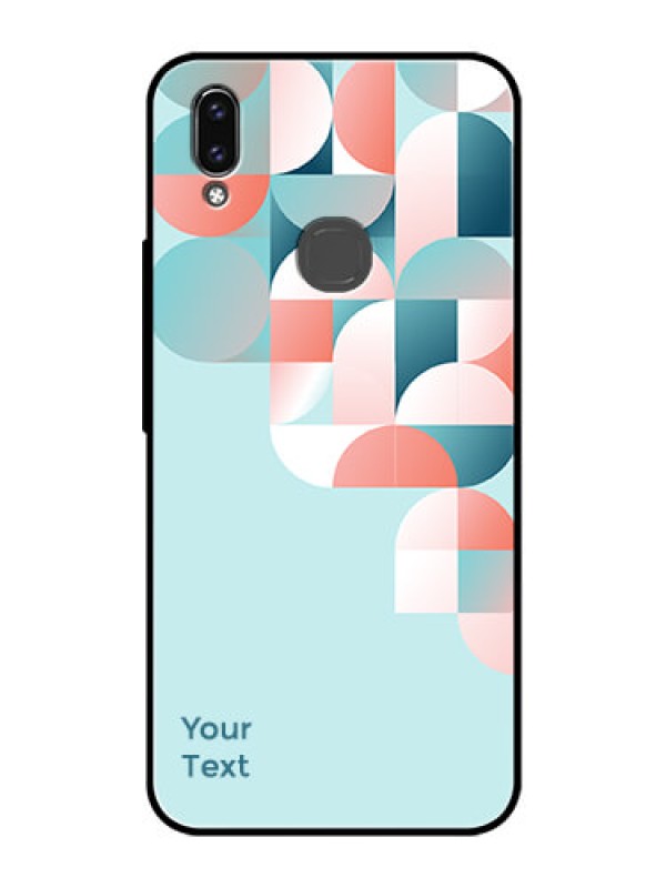Custom Vivo V9 Custom Glass Phone Case - Stylish Semi-circle Pattern Design