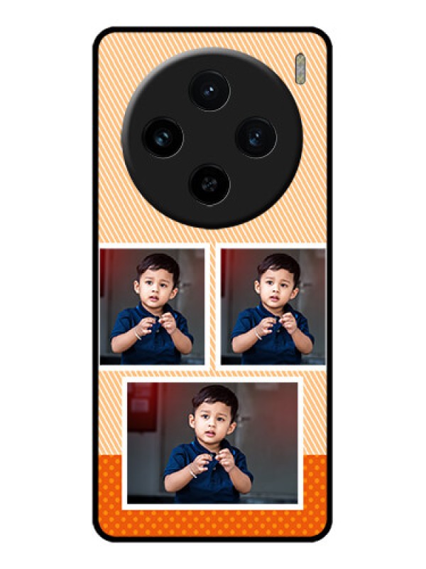 Custom Vivo X100 5G Custom Glass Phone Case - Bulk Photos Upload Design