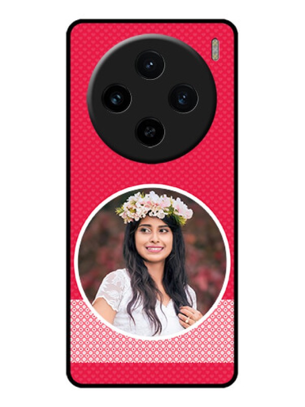 Custom Vivo X100 5G Custom Glass Phone Case - Pink Color Pattern Design