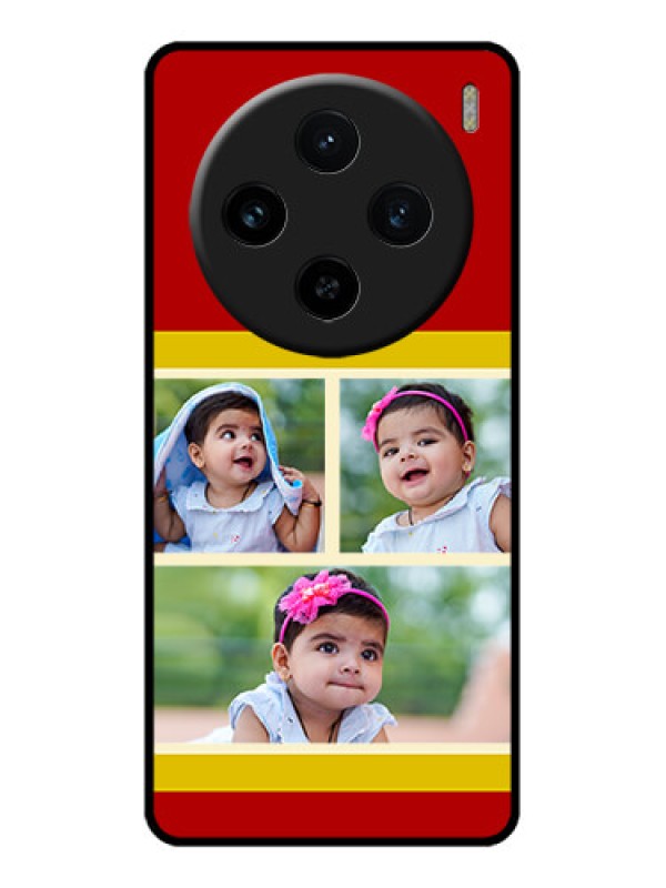 Custom Vivo X100 5G Custom Glass Phone Case - Multiple Pic Upload Design