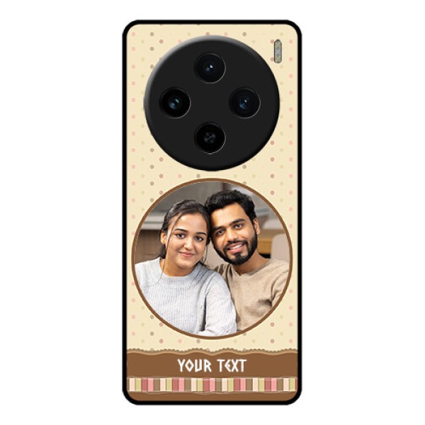 Vivo X100 5G Custom Glass Phone Case - Brown Dotted Mobile Case Design Vivo X100 5G Custom Glass Phone Case - Brown Dotted Mobile Case Design