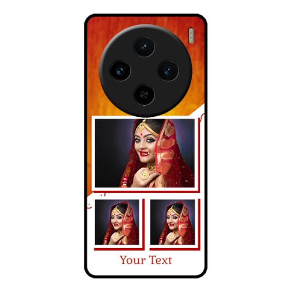 Vivo X100 5G Custom Glass Phone Case - Wedding Memories Design