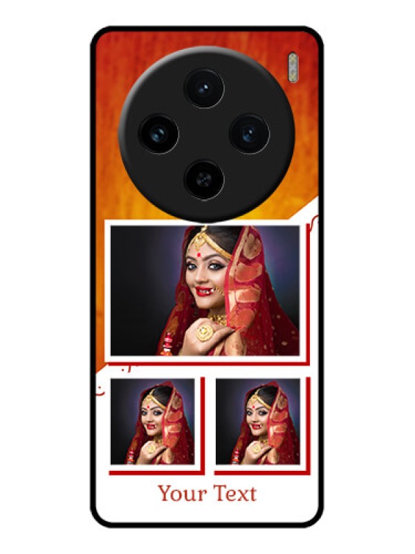 Custom Vivo X100 5G Custom Glass Phone Case - Wedding Memories Design