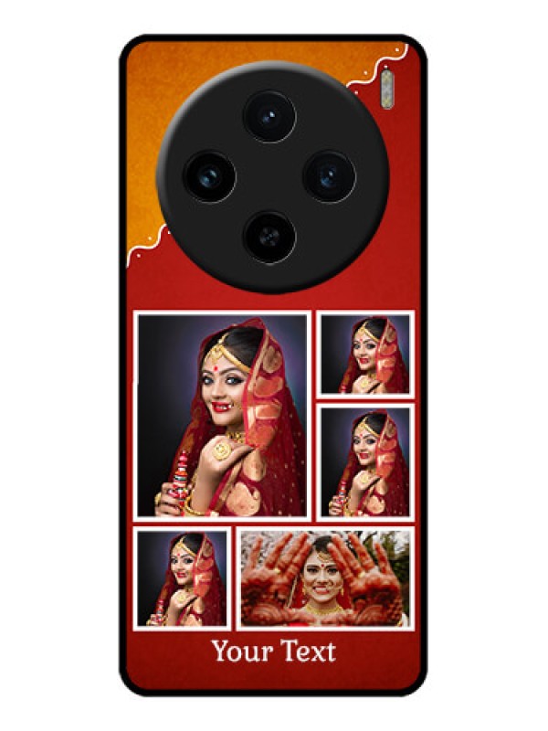 Custom Vivo X100 5G Custom Glass Phone Case - Wedding Pic Upload Design