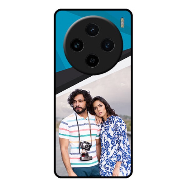 Vivo X100 5G Custom Glass Phone Case - Simple Pattern Photo Upload Design Vivo X100 5G Custom Glass Phone Case - Simple Pattern Photo Upload Design