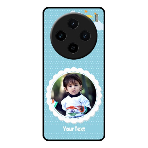 Vivo X100 5G Custom Glass Phone Case - Violet Pattern Design